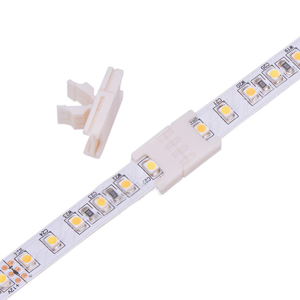 Solder-Free White Buckle PCB to PCB 3-Pin Quick Connector For 10mm Wide Dual Color or Addressable LED Strips Cutting or PCB Assembly
